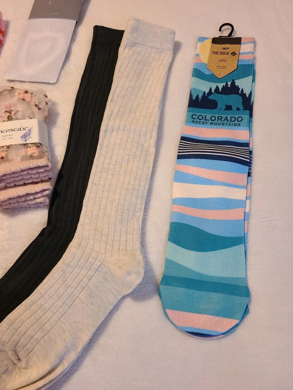 Bundle Of 8 Pairs Assorted Style Womens Socks OS One Size